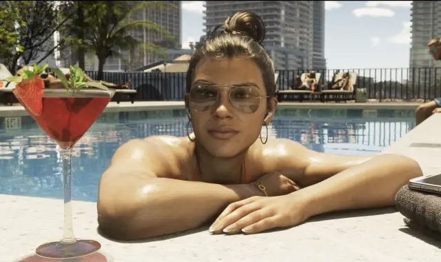 Poolside with a cocktail and a plan